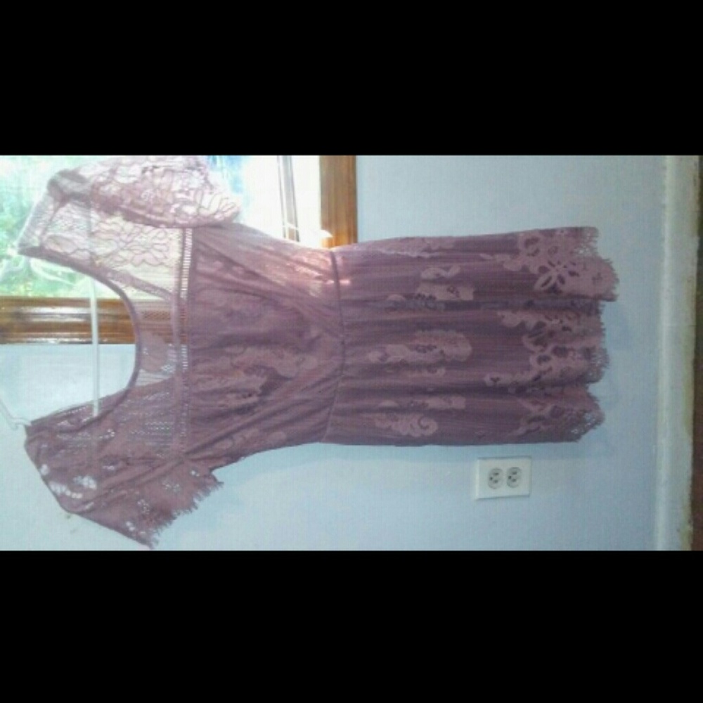 Purple lace dress